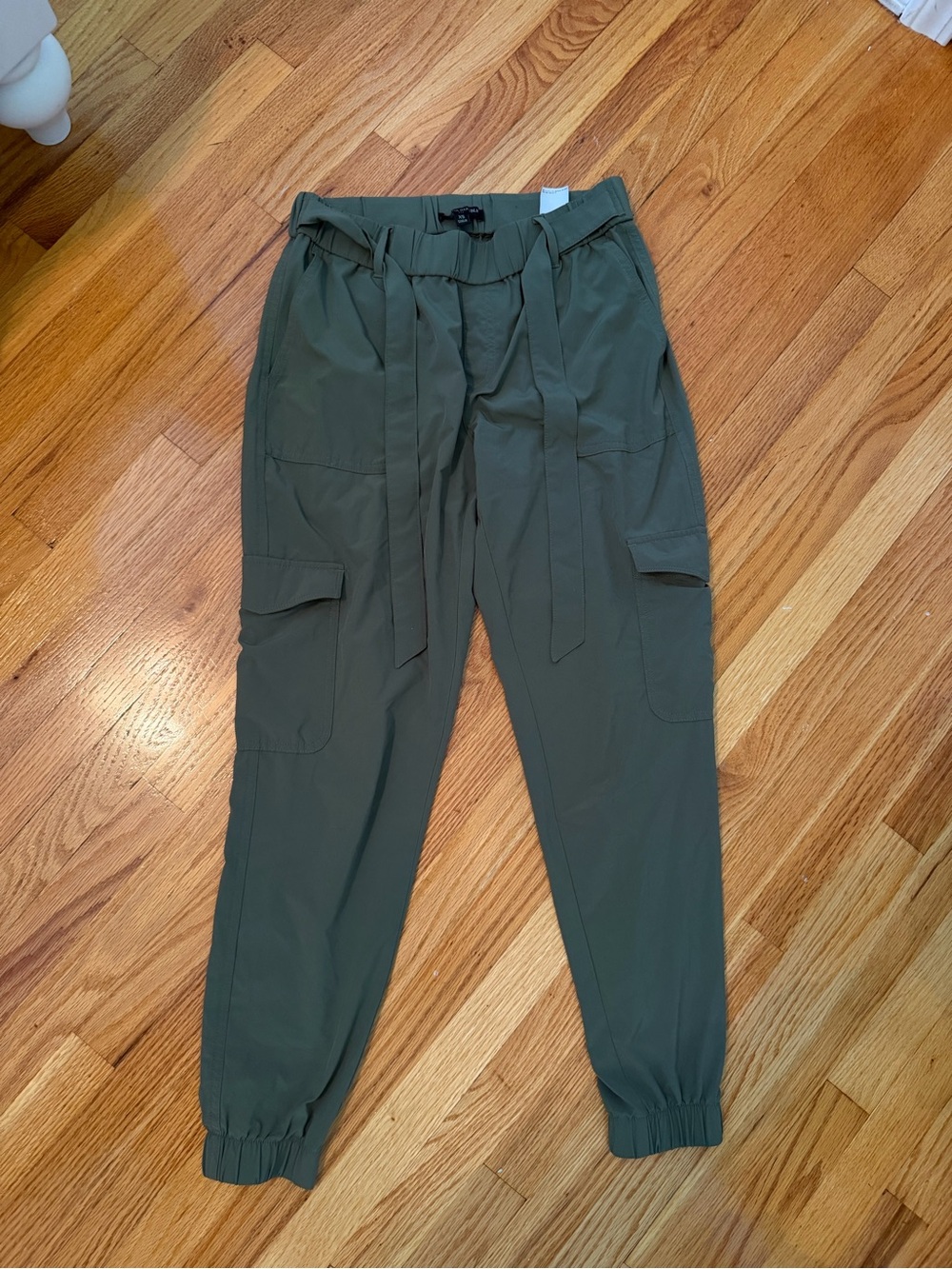 Olive Green Cargo Jogger Pants
